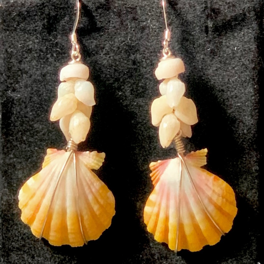 Sold! Momi Shell Earrings with Sunrise Shells ☀️🌊 925 Sterling Silver